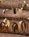 hanging brass mistletoe with white berries